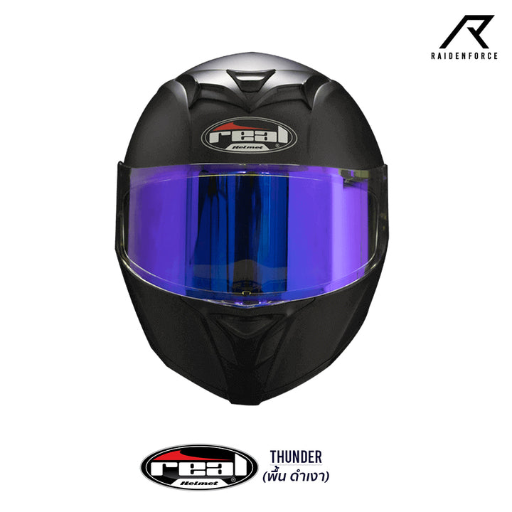 หมวกกันน็อค REAL Helmet Thunder พื้น ดำด้าน