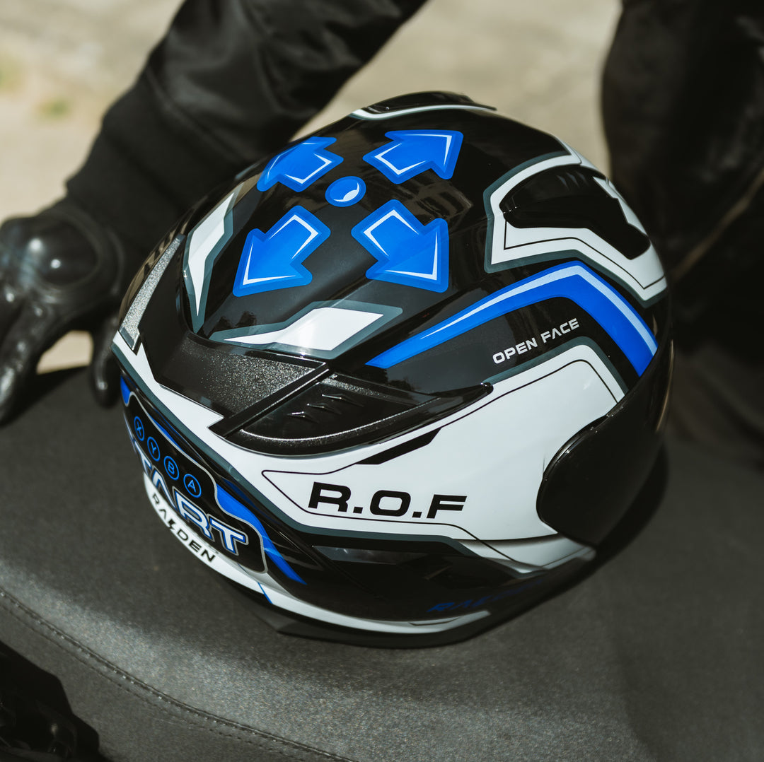 Raiden Defense Open face Xeon White helmet