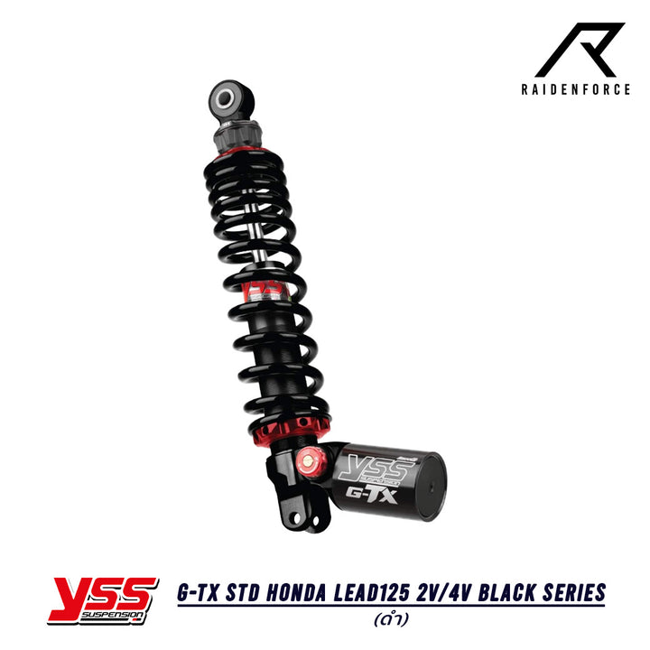 โช้ค YSS G-TX Honda Lead125 2v/4v Black series สีดำ