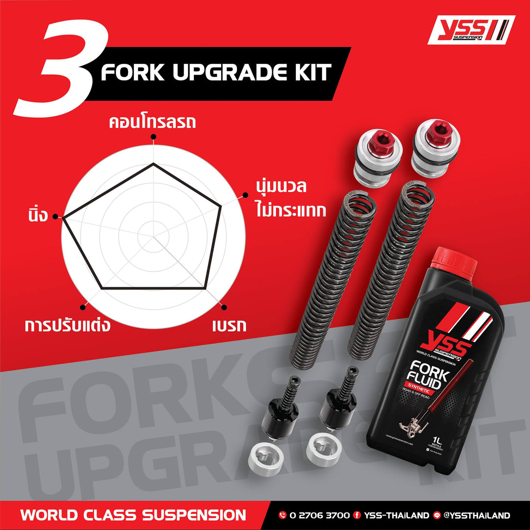 ชุดอัฟเกรดโช้คหน้า YSS Fork Upgrade Kit Honda PCX150i'14-17