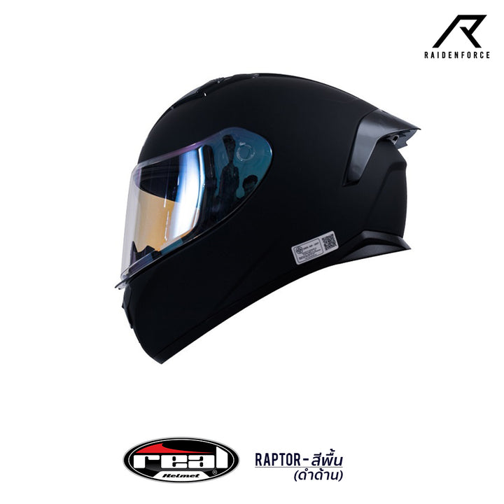 REAL Helmet Raptor, matte black base