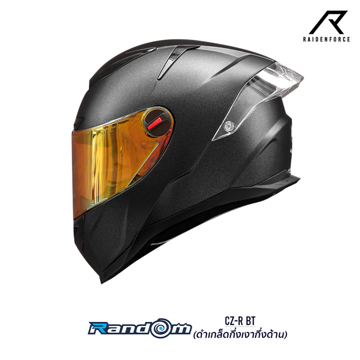 RANDOM CZ-R BT helmet, black base, semi-glossy, semi-matte scales