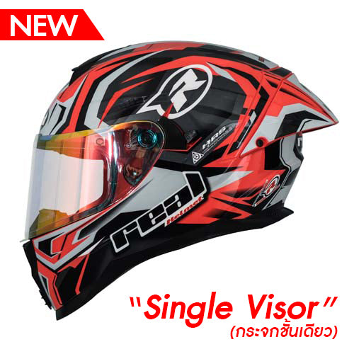 REAL Helmet Falcon VICTORY Black Red