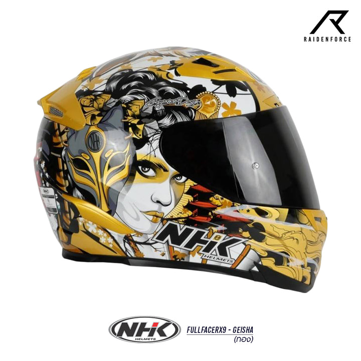 NHK FullfaceRX9-GEISHA Gold Helmet