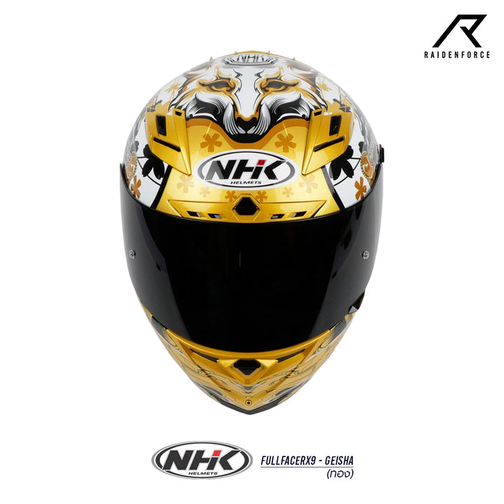 NHK FullfaceRX9-GEISHA Gold Helmet