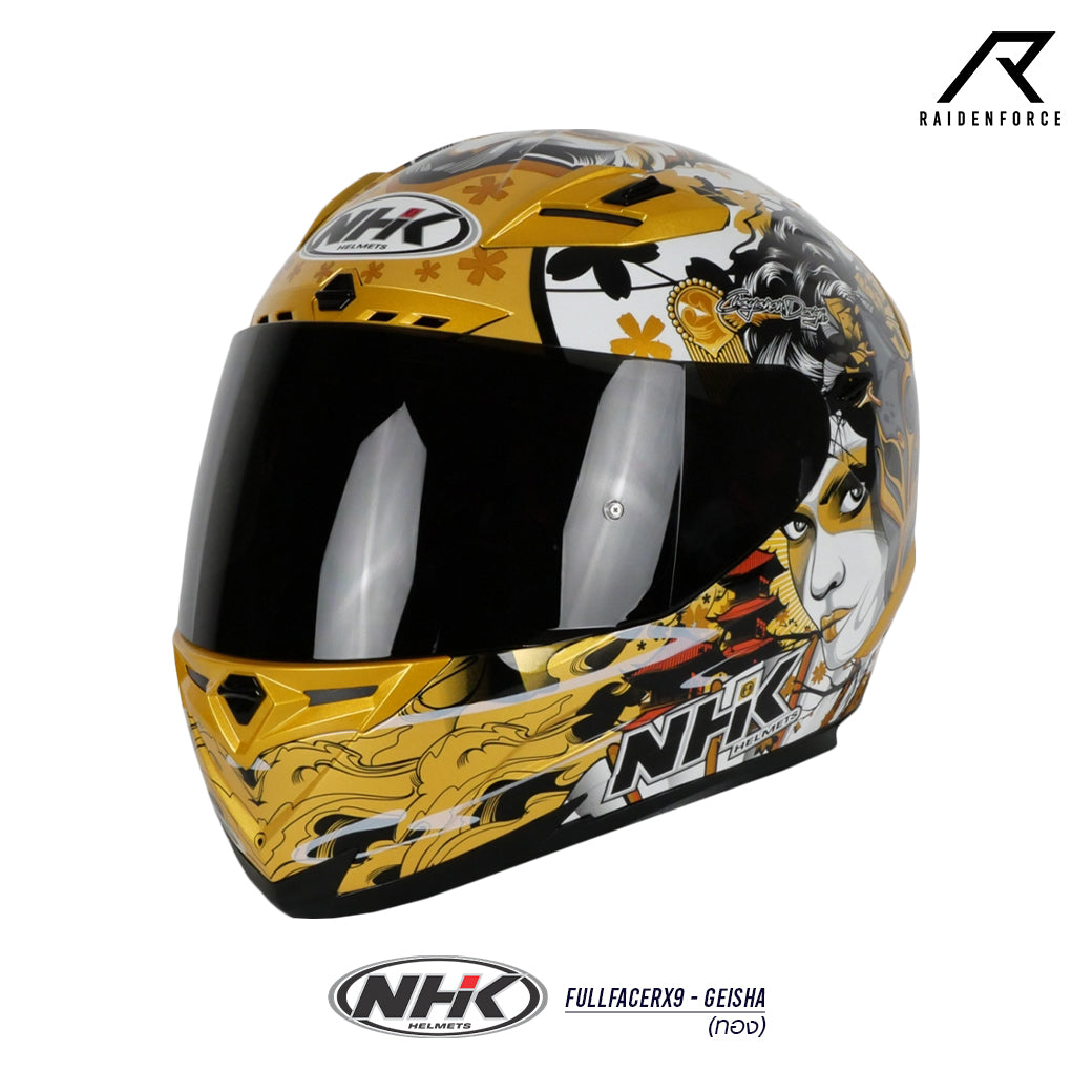 NHK FullfaceRX9-GEISHA Gold Helmet